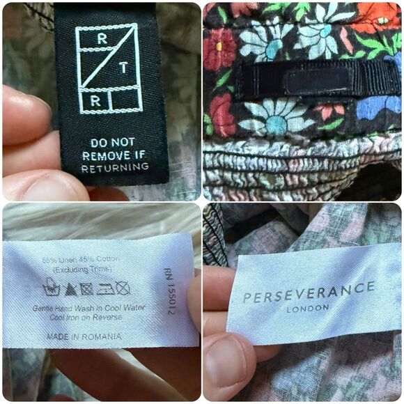 Perseverance London Floral Smocked Tiered Skirt in Multicolor - Picture 7 of 9